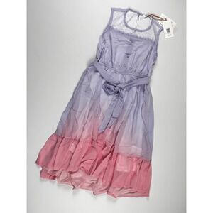 GRACE KARIN Girls Ombre Ruffle Dress Sleeveless Mesh Neckline‎ Kids Size 12Y NWT